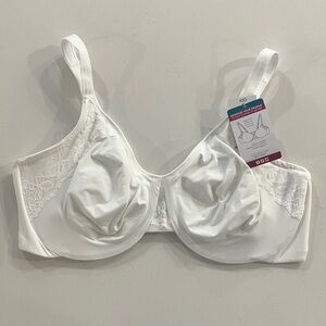 Olga by Warners White Lace Cloud 9 Minimizer Underwire Bra